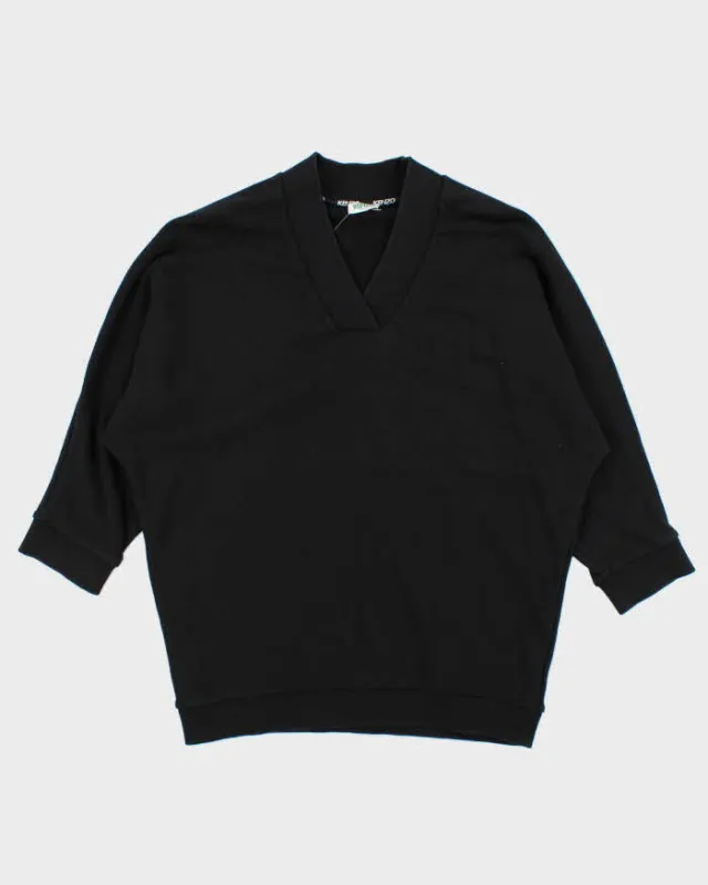Kenzo Spell Out V-Neck 3/4 Sleeve Crewneck Sweatshirt - M sold by Rokit