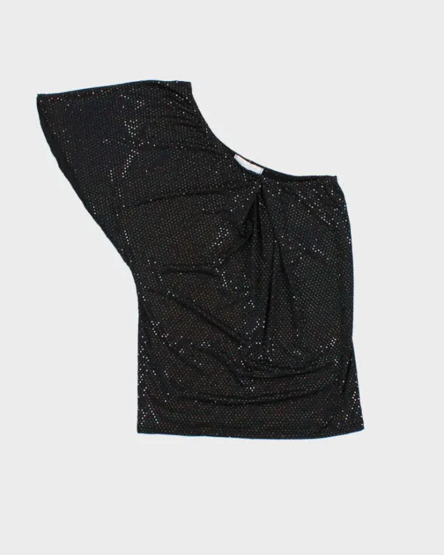 Vintage Y2k 00s Charlotte Russe One Shoulder Sequin Top - S sold by Rokit