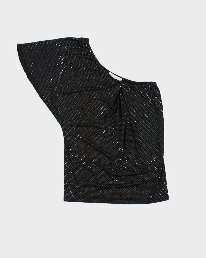 Vintage Y2k 00s Charlotte Russe One Shoulder Sequin Top - S sold by Rokit