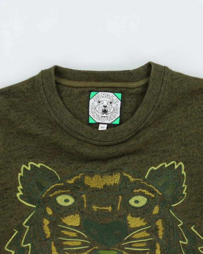 Kenzo Paris Green Tiger Crewneck Sweatshirt - XS sold by Rokit product image thumbnail 3