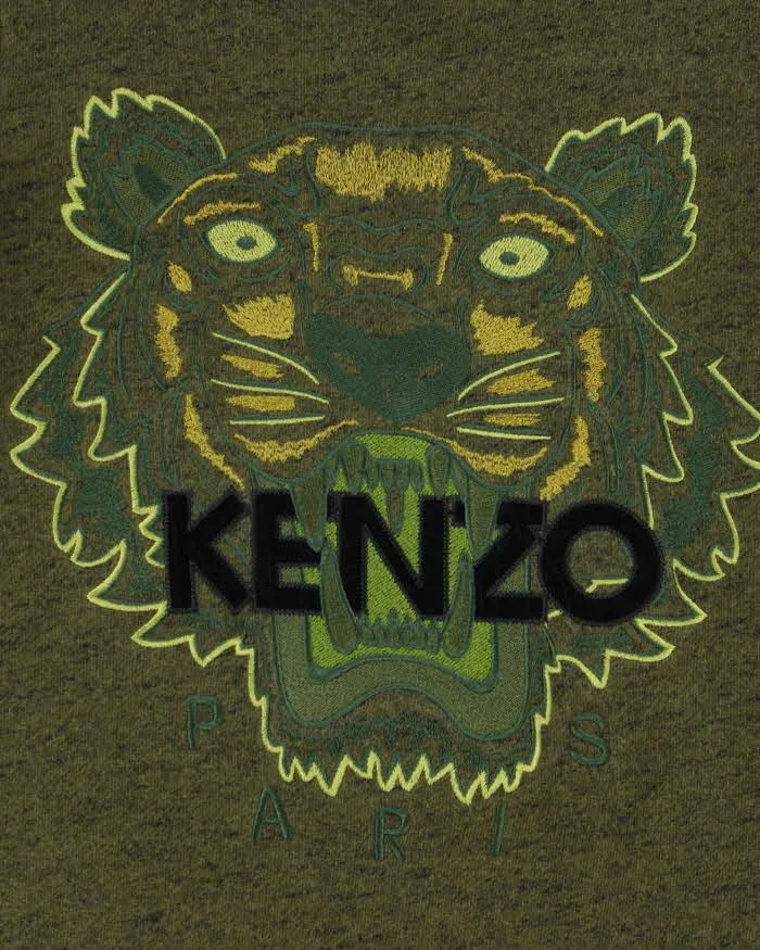 Kenzo Paris Green Tiger Crewneck Sweatshirt - XS sold by Rokit product image thumbnail 4