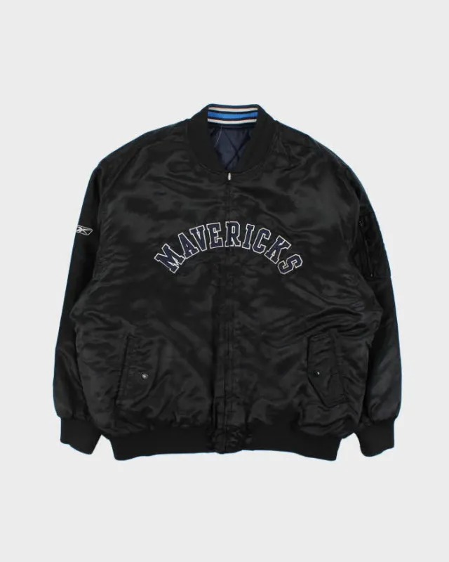 Vintage 00s Reebok Mavericks NBA Reversible Bomber Jacket - XXL sold by Rokit