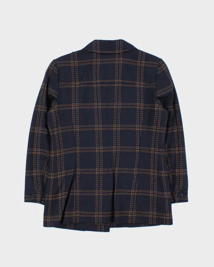 Vintage 00s Aquascutum Contrast Stitch Navy Wool Women's Jacket - S sold by Rokit product image thumbnail 2