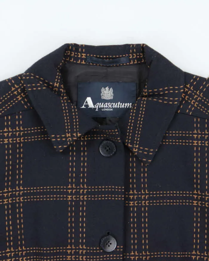 Vintage 00s Aquascutum Contrast Stitch Navy Wool Women's Jacket - S sold by Rokit product image thumbnail 3