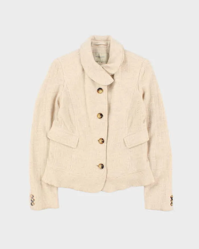 Vintage Women's 00s Burberry Cashmere Blend Collared Jacket - XS sold by Rokit