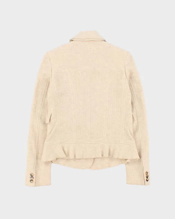 Vintage Women's 00s Burberry Cashmere Blend Collared Jacket - XS sold by Rokit product image thumbnail 2