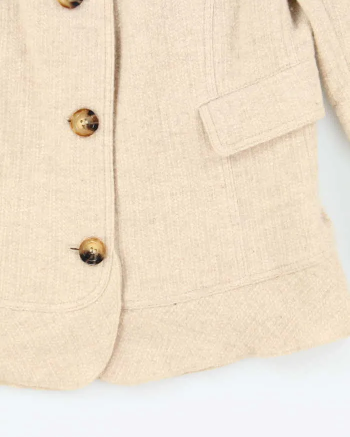 Vintage Women's 00s Burberry Cashmere Blend Collared Jacket - XS sold by Rokit product image thumbnail 5