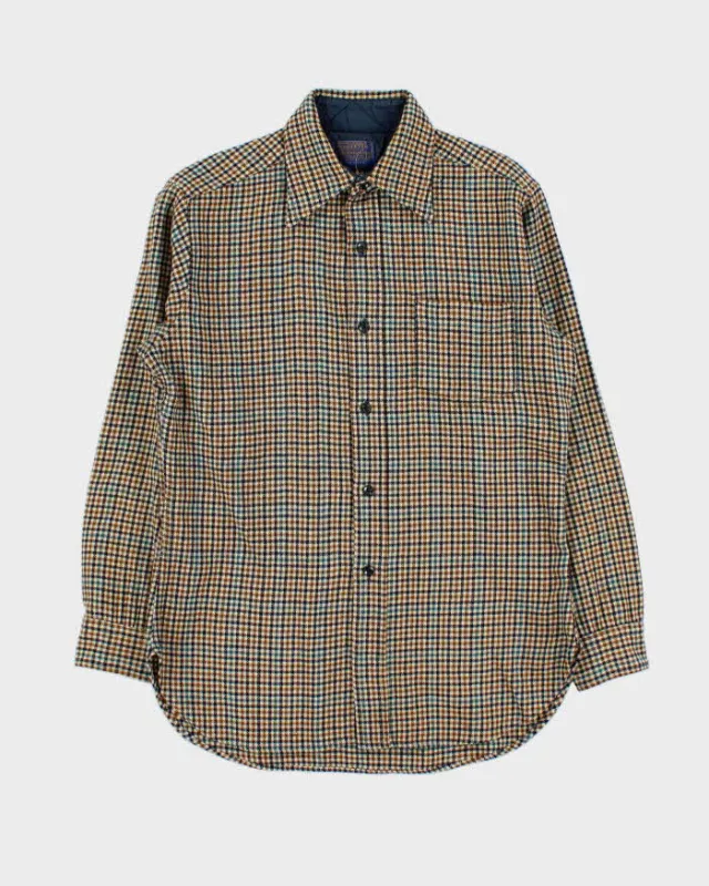 Vintage 1960s Pendleton Check Wool Long Sleeve Flannel Shirt - M sold by Rokit