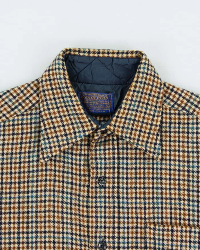 Vintage 1960s Pendleton Check Wool Long Sleeve Flannel Shirt - M sold by Rokit product image thumbnail 3