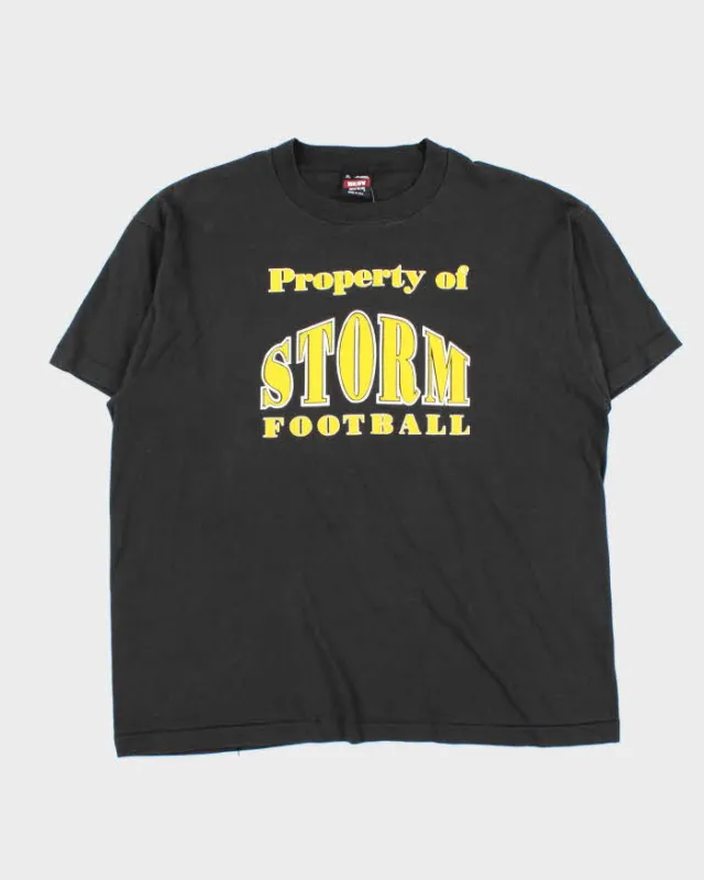 Vintage 90s Storm Football Single Stitch T-Shirt - XL made by Fruit of the Loom