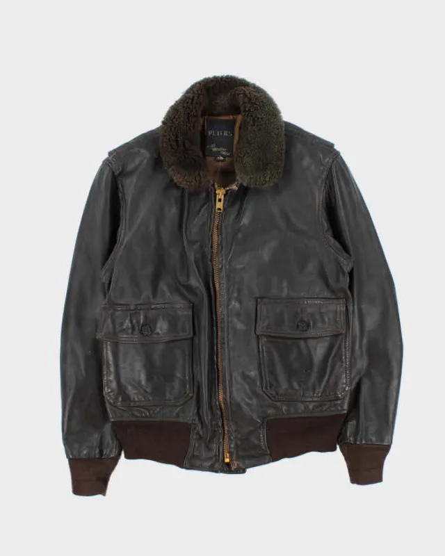 Vintage 60s Peter's Avion Leather Bomber Jacket - M sold by Rokit