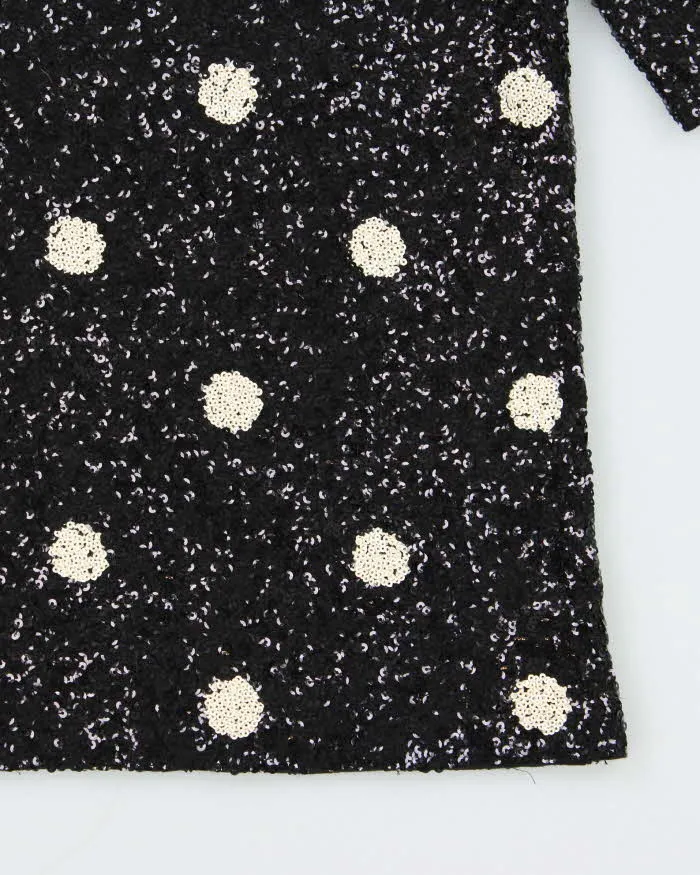 Vintage Women's J.Crew Black Sequined Party Top - S sold by Rokit product image thumbnail 5
