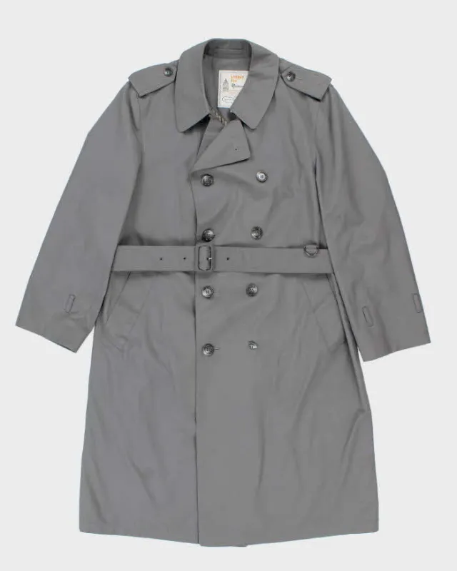 Vintage 1980s London Fog Grey Oversized Weatherproof Trench Coat - L sold by Rokit