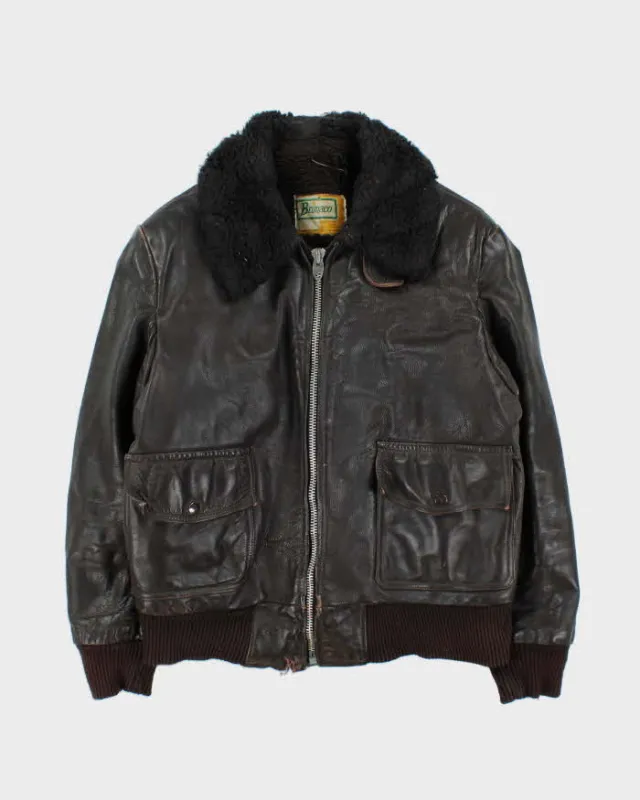 Vintage 1960s Brimaco Horsehide G-1 Leather Flight Jacket - L sold by Rokit