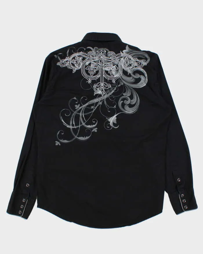 Vintage Y2K 00s Roper Black Embroidered Snap Button Western Long Sleeve Shirt - M sold by Rokit product image thumbnail 2