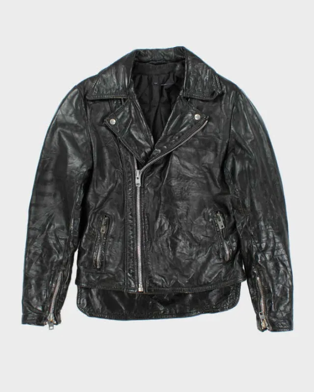 Vintage 90s Leather Biker Jacket - S sold by Rokit