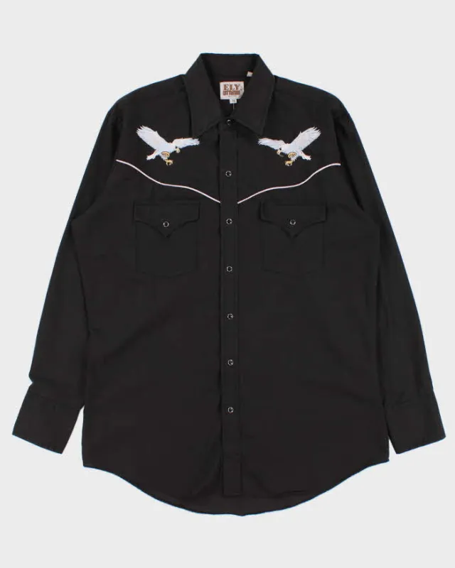 Vintage 1990s Ely Cattleman Eagle Snap Button Western Long Sleeve Shirt - M sold by Rokit