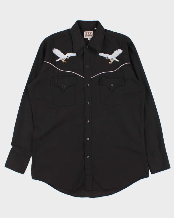 Vintage 1990s Ely Cattleman Eagle Snap Button Western Long Sleeve Shirt - M sold by Rokit
