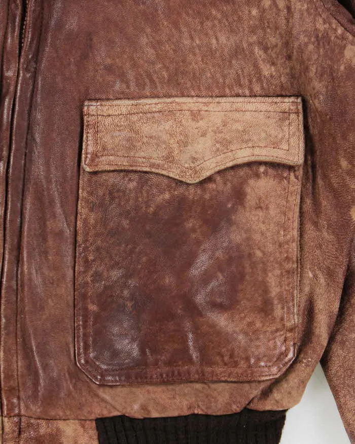 Vintage 1970s Diamonds Leather Air & Navy GW1 Leather Flight Jacket - XL sold by Rokit product image thumbnail 4
