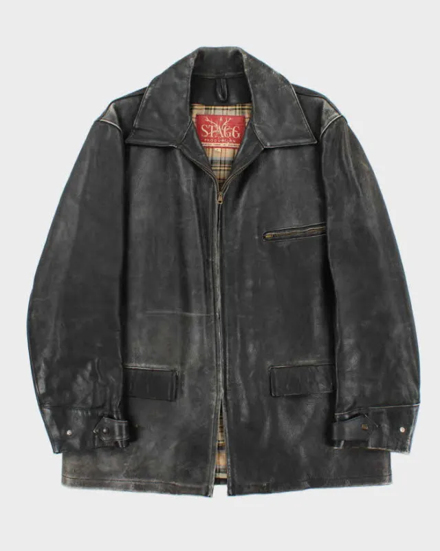 Vintage 70s Stagg Leather Jacket - L sold by Rokit