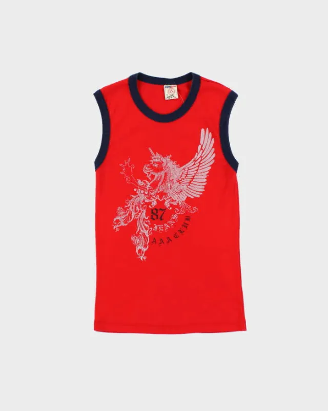 Vintage Y2K 00s Graphic Fitted Vest - S sold by Rokit