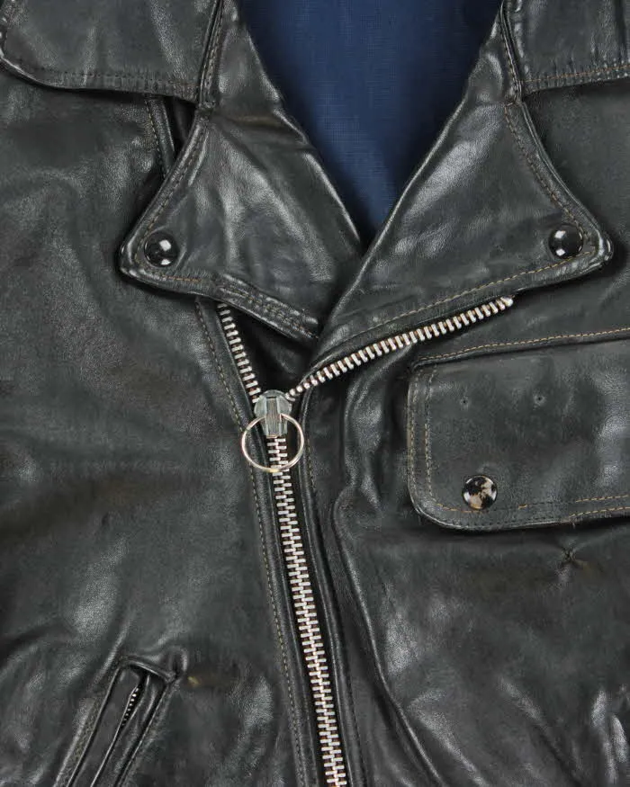 Vintage 1960s Horsehide Leather Classic US Biker Jacket - M sold by Rokit product image thumbnail 3