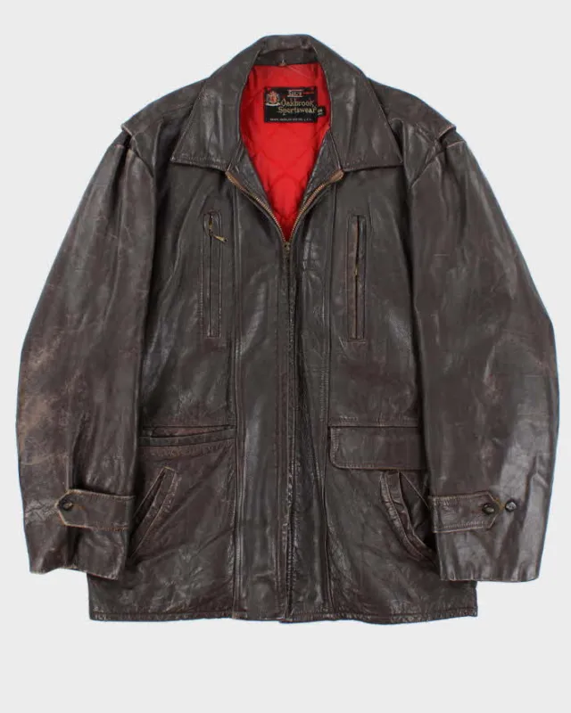 Vintage 60s Oakbrook Leather Jacket - XL sold by Rokit