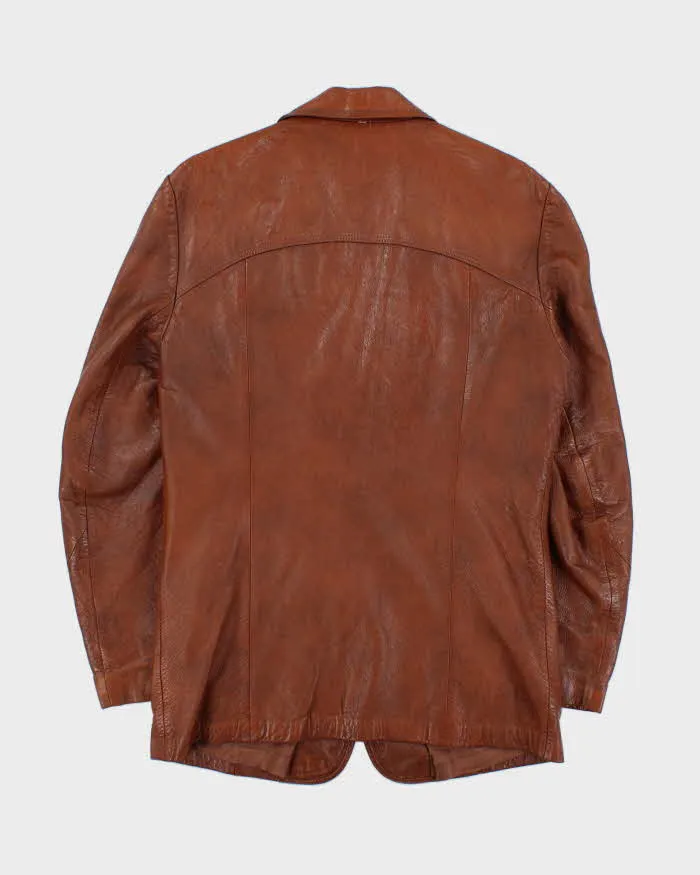 Vintage 1970s Esprit Leather Blazer Jacket - M sold by Rokit product image thumbnail 2