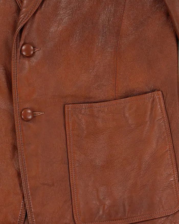 Vintage 1970s Esprit Leather Blazer Jacket - M sold by Rokit product image thumbnail 4