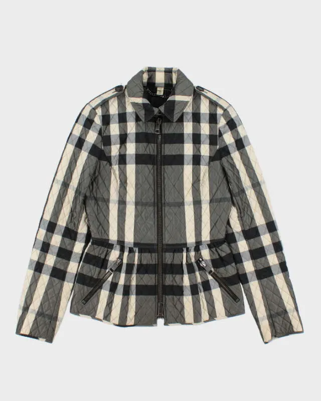 Burberry Nova Check Zip-Up Short Quilted Coat - XXS sold by Rokit