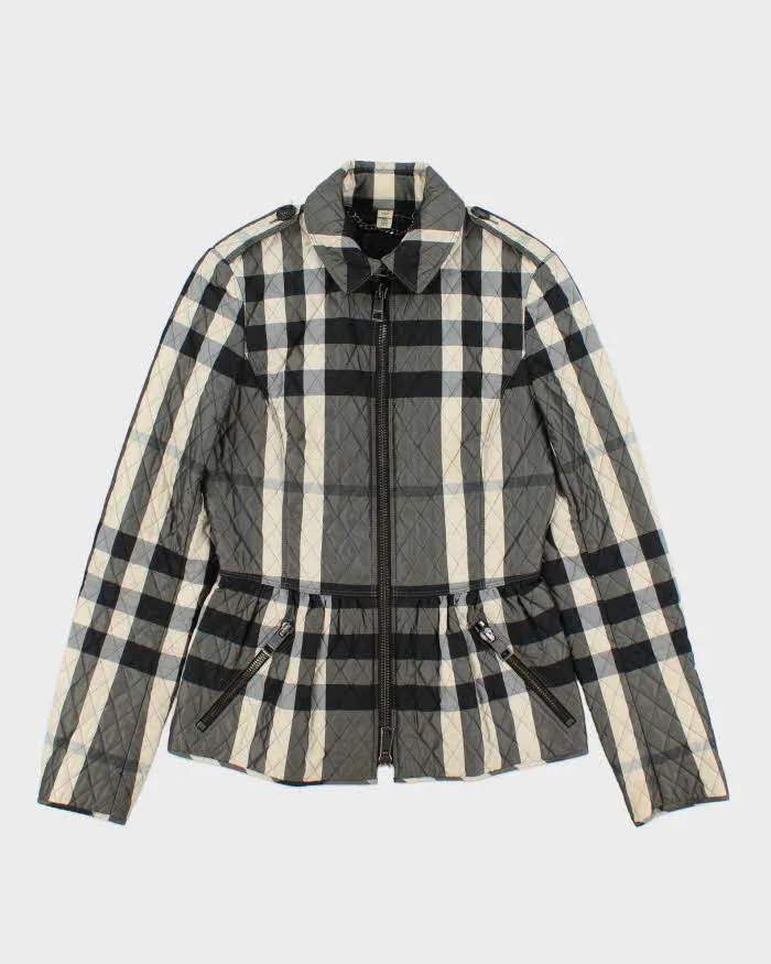 Burberry Nova Check Zip-Up Short Quilted Coat - XXS sold by Rokit