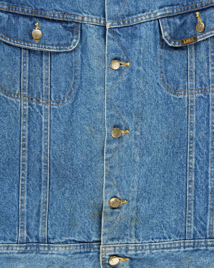 Vintage 1990s Lee Storm Rider Blanket Lined Oversized Denim Jacket - L sold by Rokit product image thumbnail 4