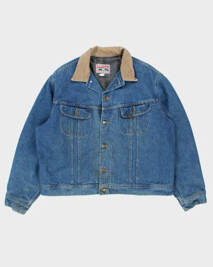 Vintage 1990s Lee Storm Rider Blanket Lined Oversized Denim Jacket - L sold by Rokit
