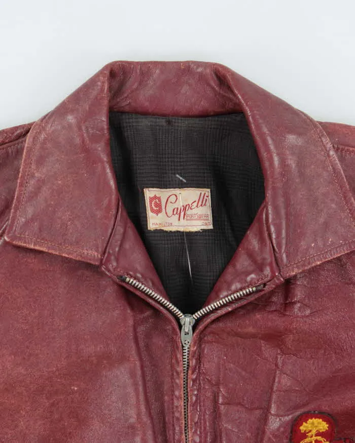 Vintage 1972 Capelli 'McMaster University Hamilton' Leather Varsity Jacket - M sold by Rokit product image thumbnail 3