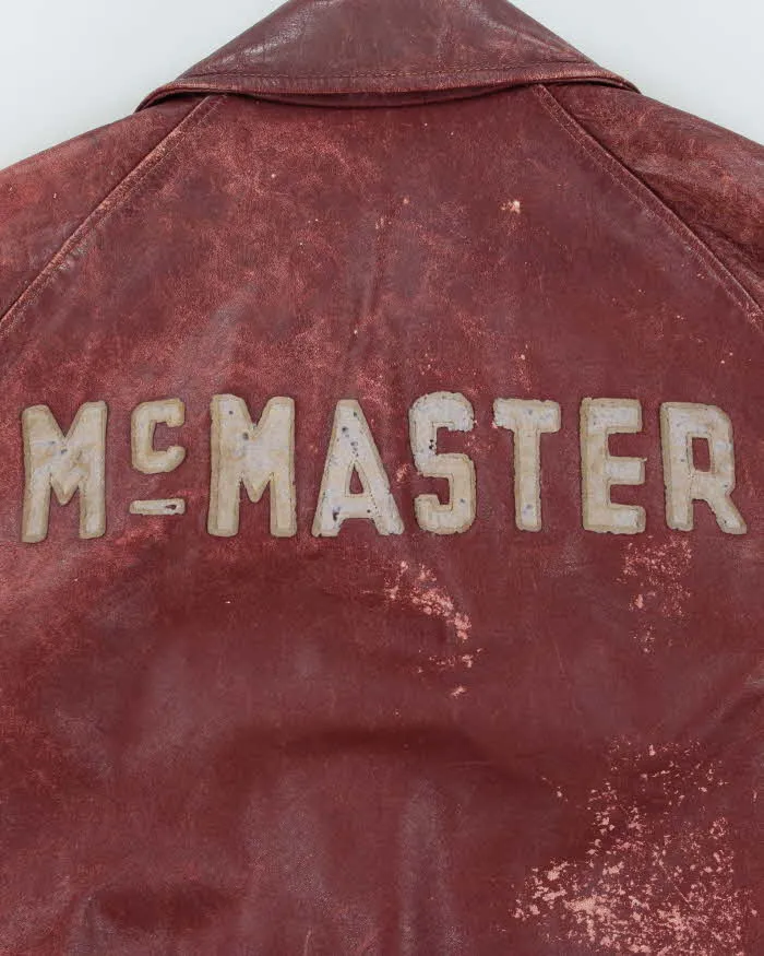 Vintage 1972 Capelli 'McMaster University Hamilton' Leather Varsity Jacket - M sold by Rokit product image thumbnail 5