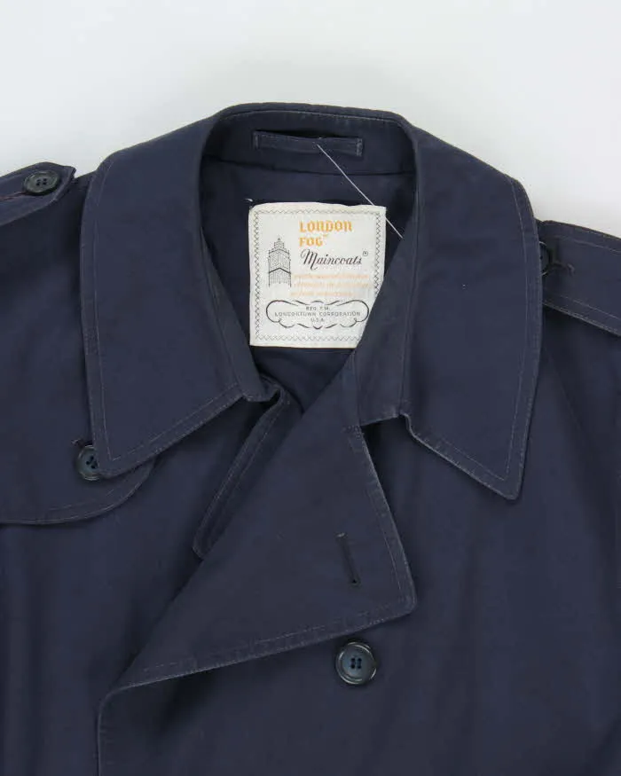Vintage 1990s London Fog Navy Weatherproof Trench Coat - XL sold by Rokit product image thumbnail 3