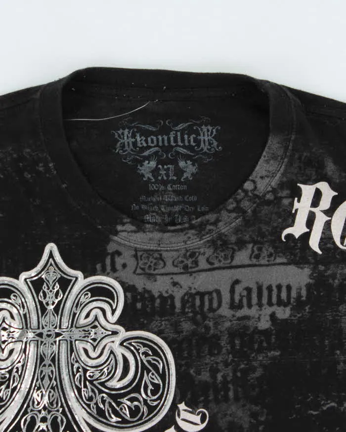 Vintage Y2K 00s Konflic Gothic T-Shirt - XL sold by Rokit product image thumbnail 3