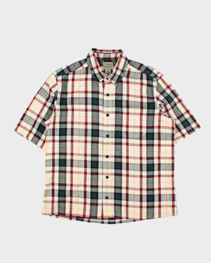 Vintage L.L.Bean Check Short Sleeve Oversized Shirt - M sold by Rokit