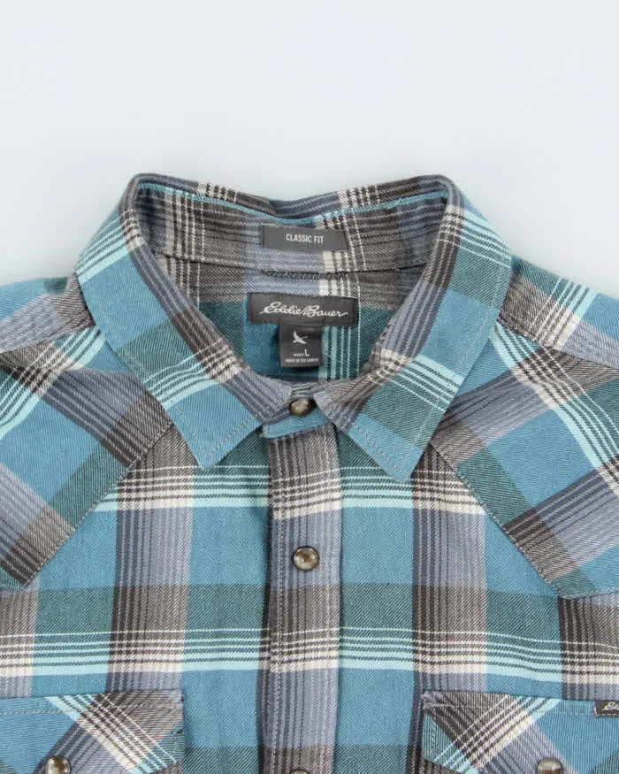 Vintage Eddie Bauer Long Sleeve Western Style Flannel Shirt - L sold by Rokit product image thumbnail 3
