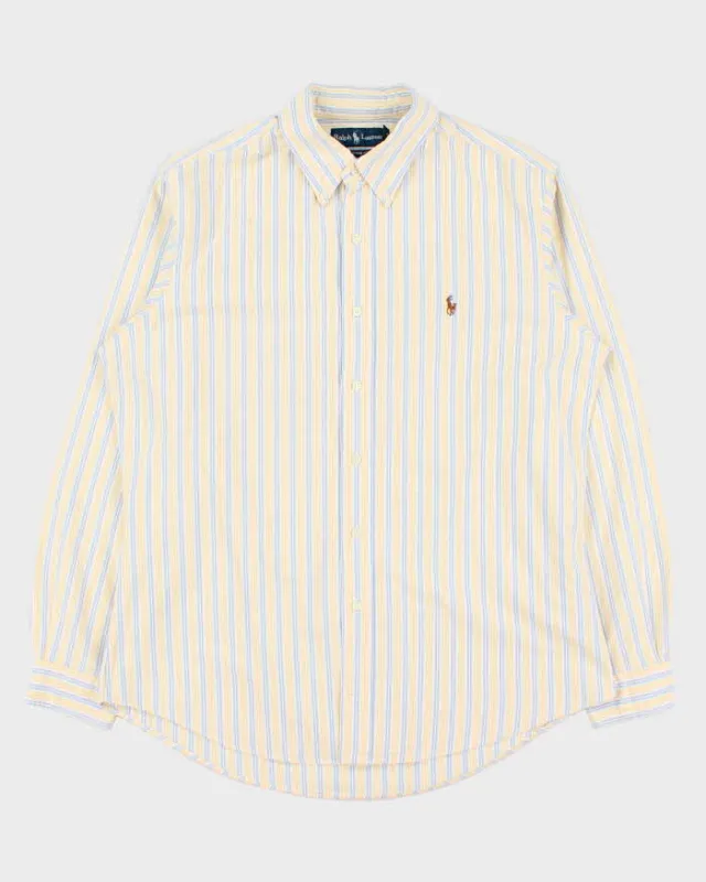 Vintage 1990s Polo Ralph Lauren Striped Custom Fit Shirt - L sold by Rokit