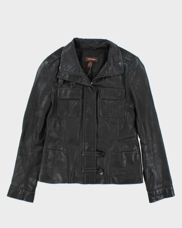 Vintage Y2K 00s Women's Danier Contrast Stitch Leather Jacket - S sold by Rokit