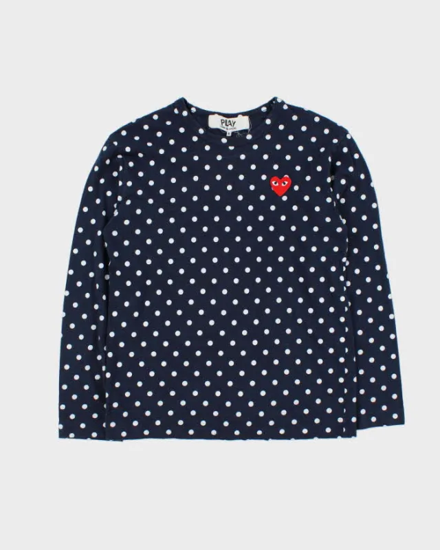 Comme Des GARCONS Play Women's Polka Dot Long Sleeve T-Shirt - M sold by Rokit