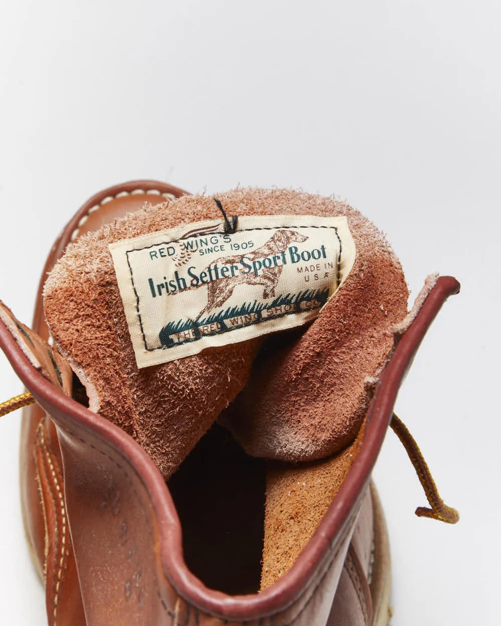 Dead Stock Vintage 1990s Red Wing Irish Setter Heritage Classic 6 Inch Moc Toe Leather Boots - UK13 sold by Rokit product image thumbnail 5