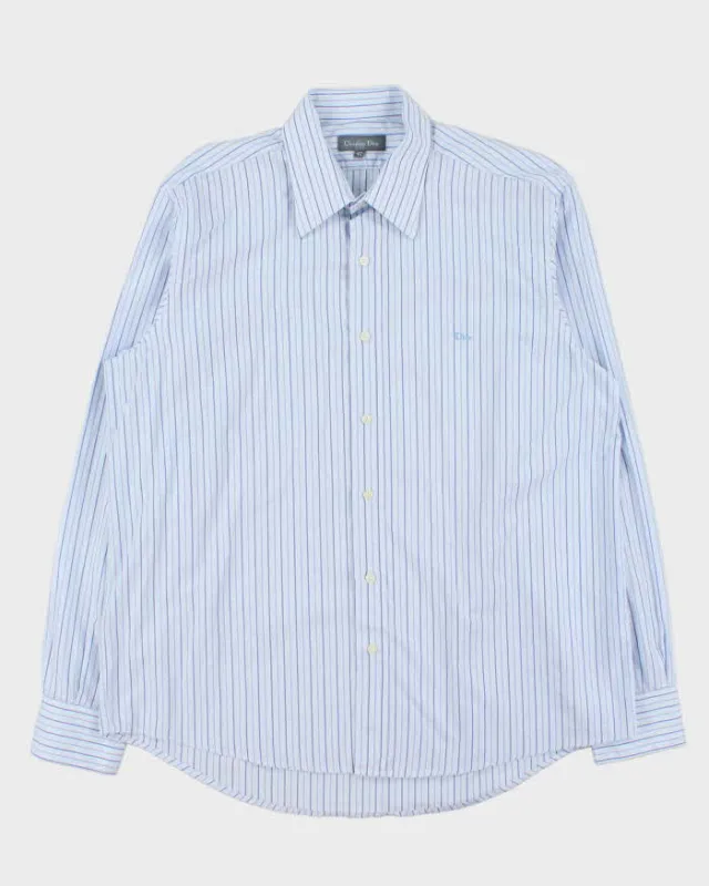 Vintage 00s Christian Dior Striped Dress Shirt - L sold by Rokit