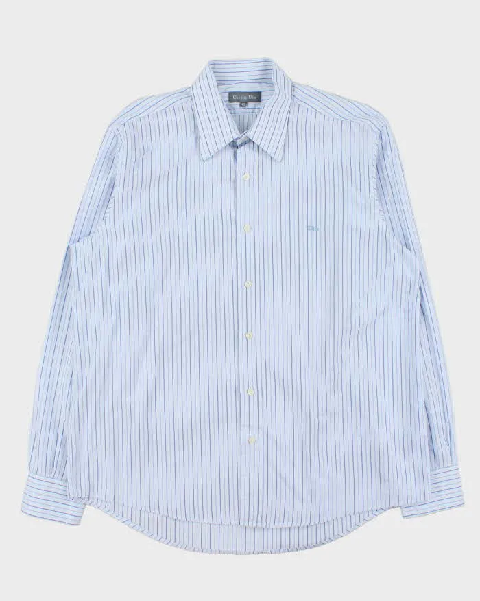 Vintage 00s Christian Dior Striped Dress Shirt - L sold by Rokit