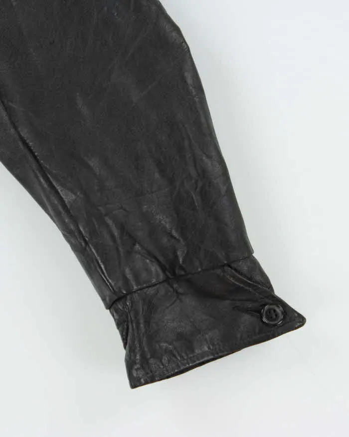 Vintage 1940s Belted Wool Lined Fur Collared Horsehide Leather Jacket - L sold by Rokit product image thumbnail 3