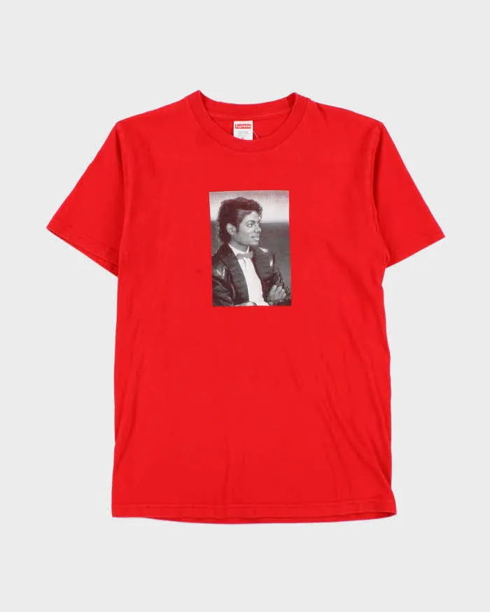 SS2017 Supreme Micheal Jackson Red Crewneck T-Shirt - M sold by Rokit