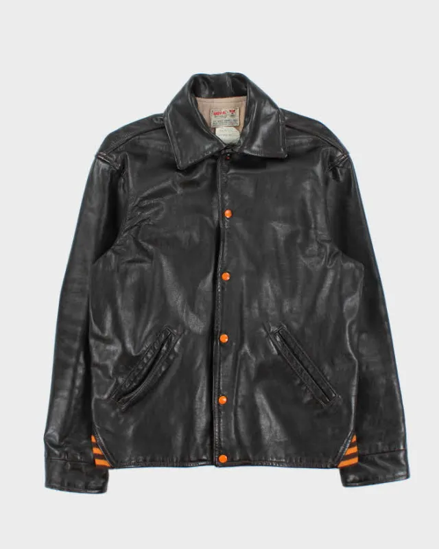 Vintage 1960s Harv-al Sportwear Ponyhide Leather Baseball Jacket - XL sold by Rokit