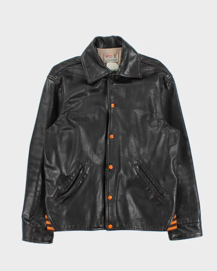 Vintage 1960s Harv-al Sportwear Ponyhide Leather Baseball Jacket - XL sold by Rokit