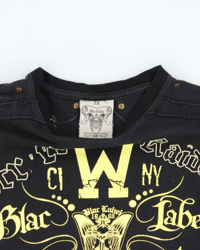 Vintage Y2K 00s Blac Label Gothic Exposed Hem T-Shirt - 2XL sold by Rokit product image thumbnail 3